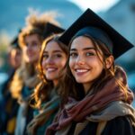 Students with graduation gowns